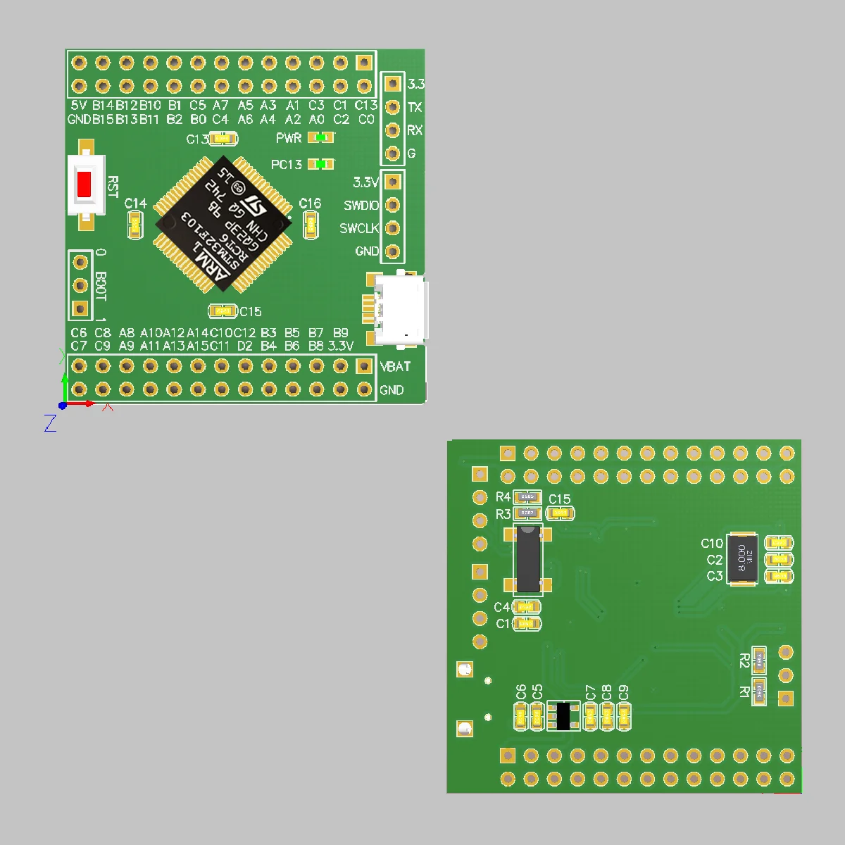 Материнская плата STM32F103RCT6 минимальная системная STM32 для разработки нового