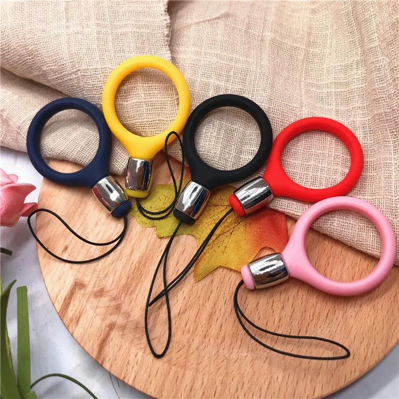 Универсальный силиконовый ремешок для ключей брелок держатель телефона карт