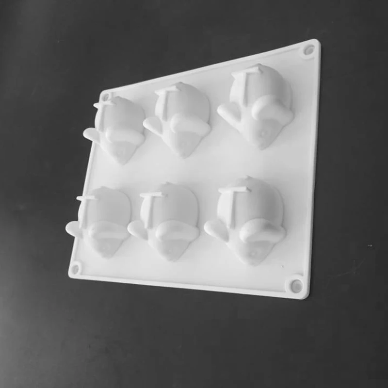 Силиконовая форма для выпечки мультяшная мышь 6 вариаций маффины Кондитерские