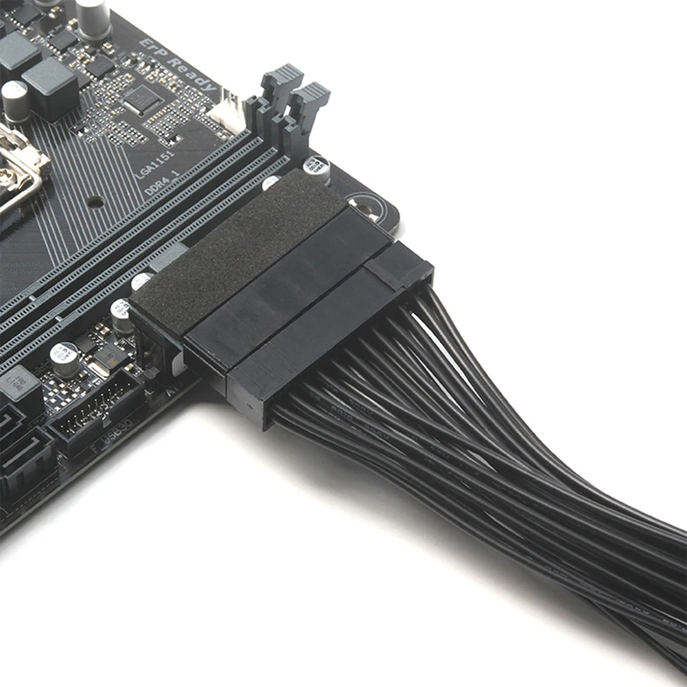 ATX 24Pin мама-папа 90 градусов Замена EVA модульный компьютер разъем питания кабель