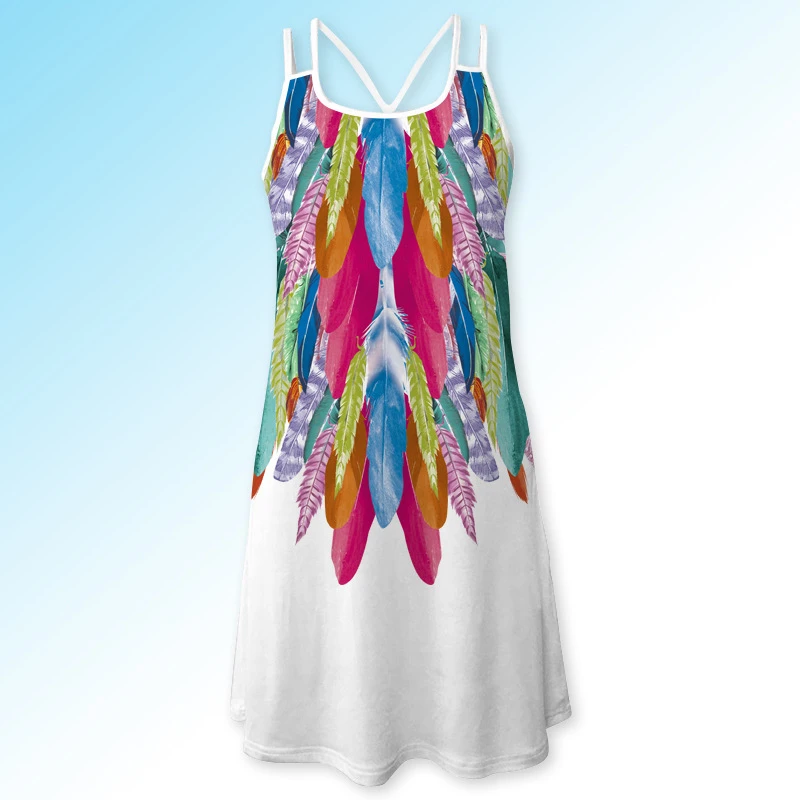 Женская блузка рубашка Длинная летняя пляжная печатная сексуальная без бретелек