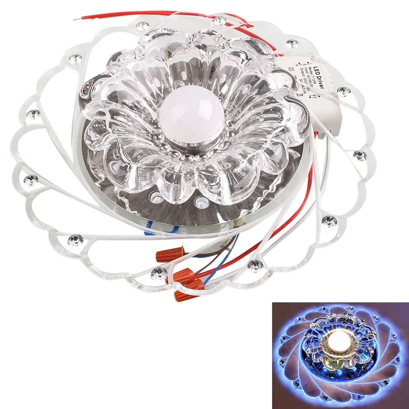 

LED Ceiling Light Chandelier Indoor Crystal Blue Light Lamp Bedroom Living Room Light Lamp Decoration ABS Glass Bubble wrap