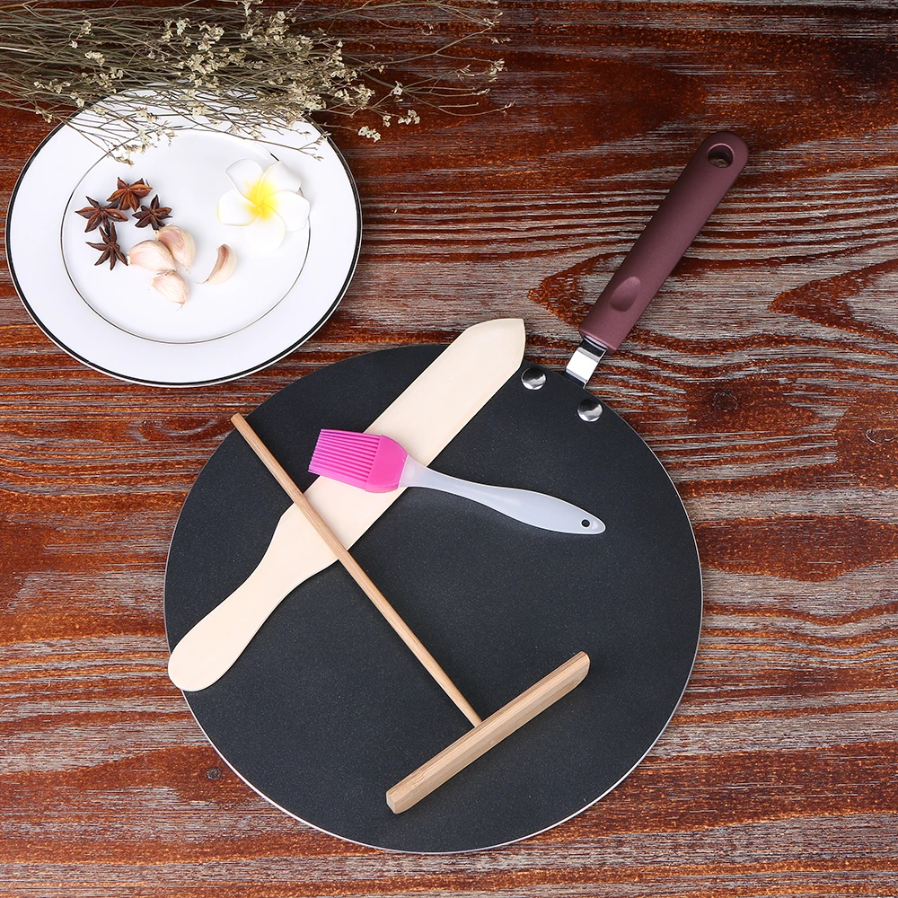 Сковорода из алюминиевого сплава для блинов сковорода с расширителем и шпателем