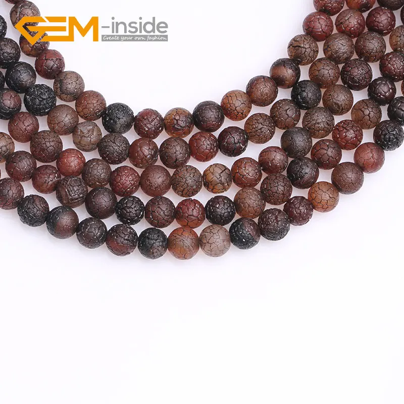 Матовые бусины-Агаты Dream Lace Frost для изготовления ювелирных украшений Crackle Stone 13