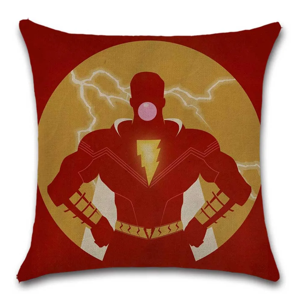 Чехол для подушки с мультипликационным принтом супергероев декоративный