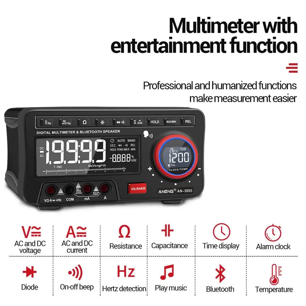 

Digital Multimeter With Desktop Bluetooth Audio High-precision Voice Broadcast