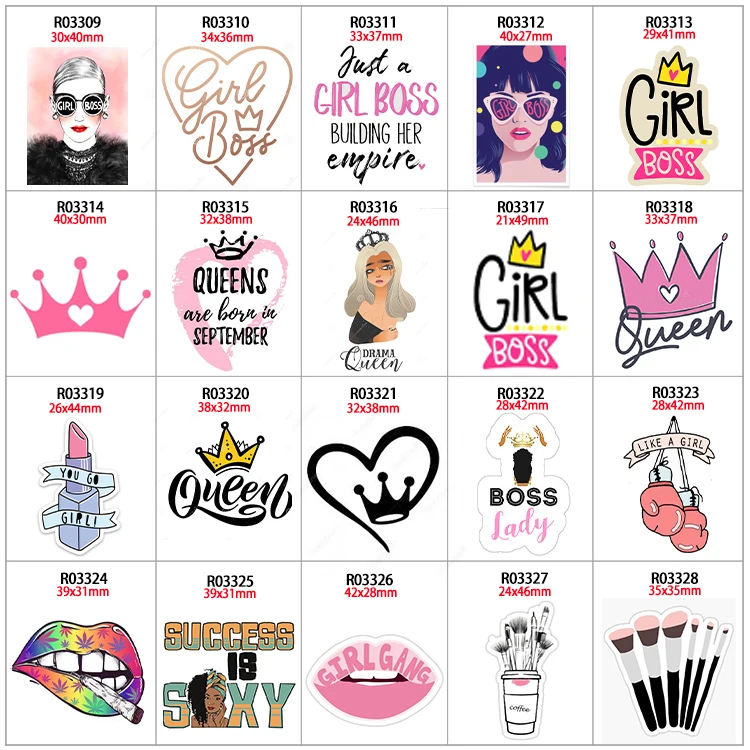 

30 шт./партия, модные печатные плоские полимерные украшения R0330 R0331 R0332