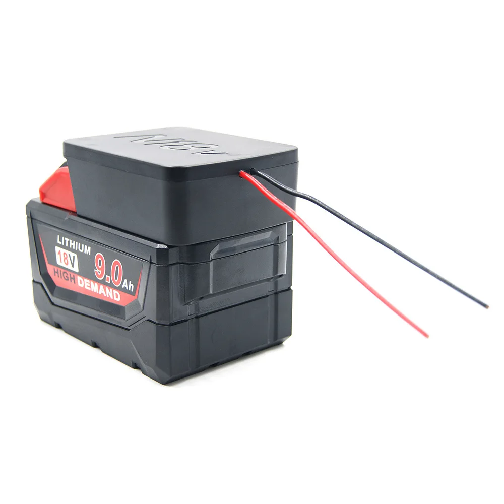 For Milwaukee 18V M18 Battery Adapter Power Connector Dock Holder With 12 Awg Wires Connectors Black in stock | Инструменты
