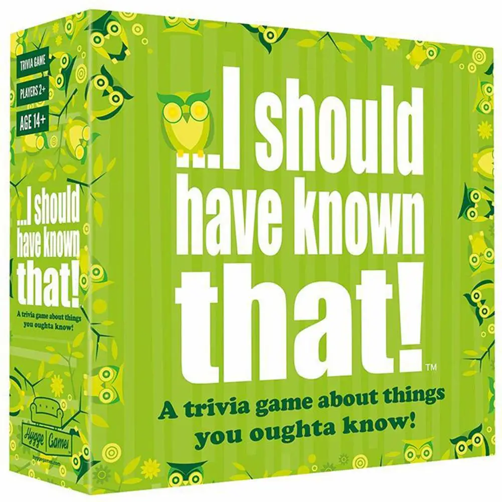 Стиль английская версия игральная карта я должен был знать, что Trivia игра интерактивные карты игры Семейные Вечерние игры