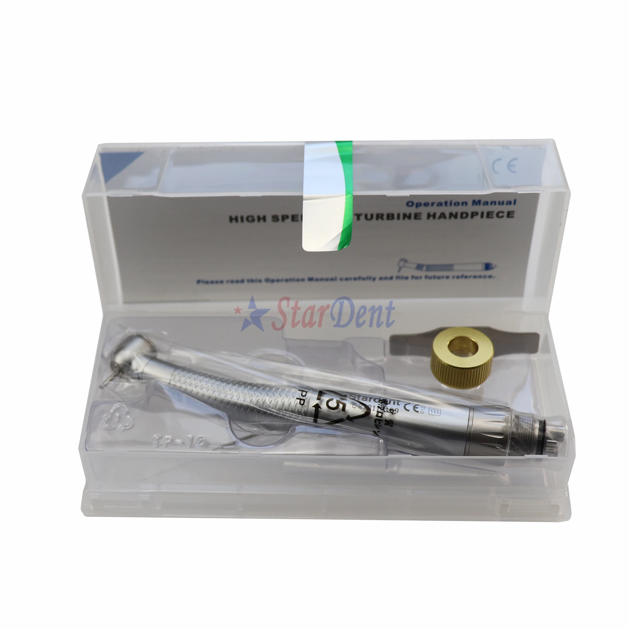 

High Speed Turbine Instrument 6 Holes Fiber Optical Handpiece With Quick Coupling Connector