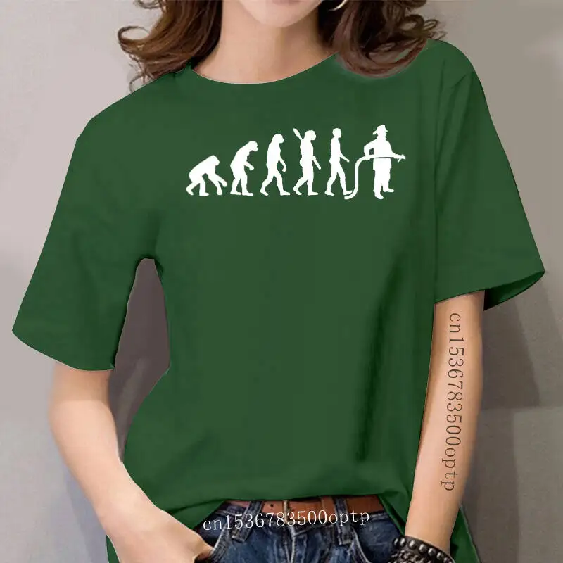 

100% Cotton For Shirts O-Neck Graphic Short Sleeve Fireman Evolution Funny Firefighter Rescue Brigade T Shirts For women