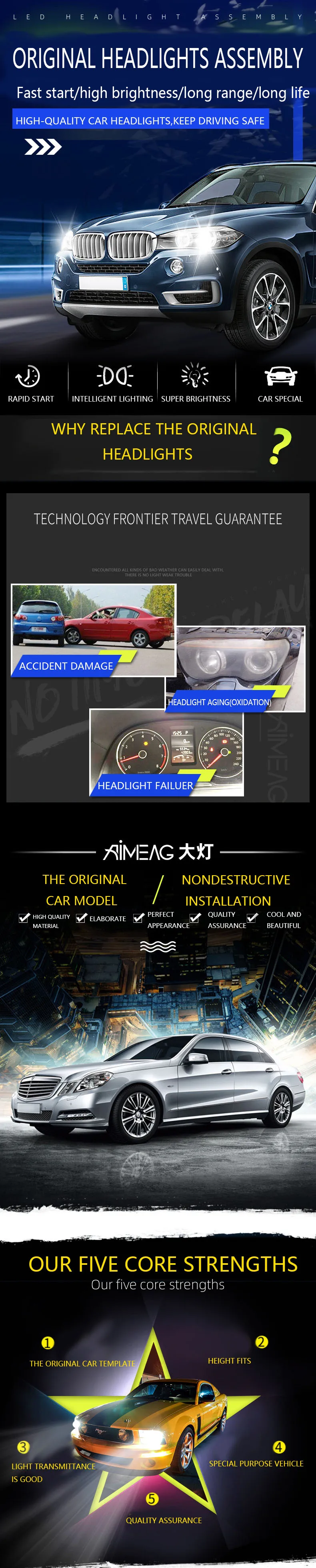 Для Audi A4(B6) 2001-2004 ксеноновые фары