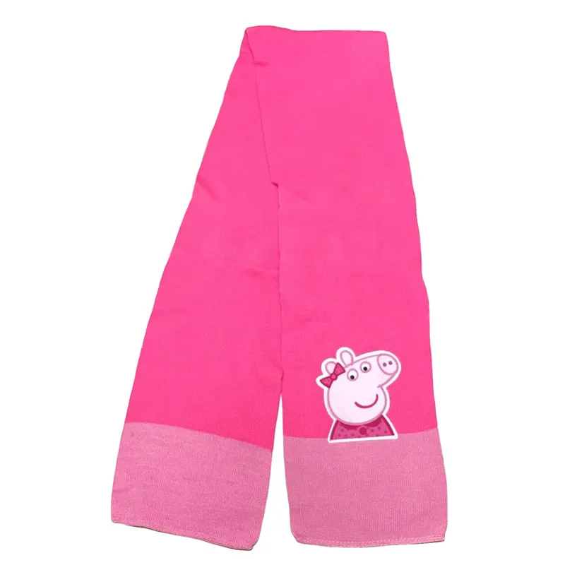 Peppa Pig Peggy трикотажный зимний шарф перчатки вязаная шапка из трех частей модный Джокер ребенок день рождения Рождественский подарок