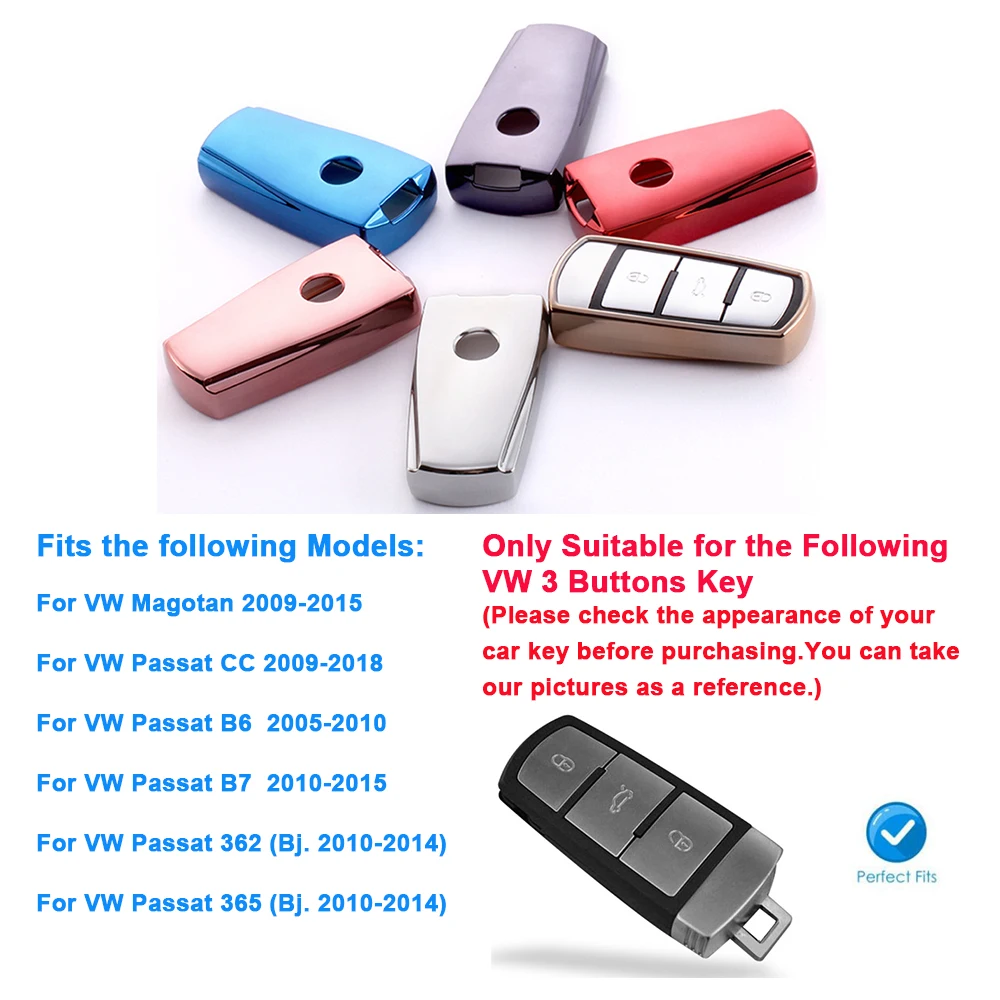 Мягкий ТПУ чехол для автомобильного ключа OemField защитный Volkswagen VW CC Passat B6 B7 362 365 Magotan