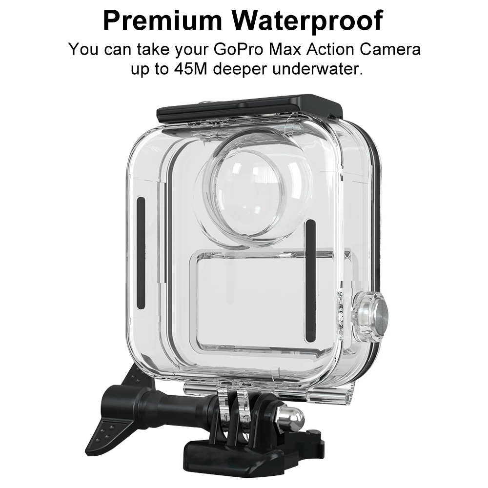 Waterproof Housing Case for Gopro Max Action Camera Diving Protective Shell 20M with Lens Cap Tempered Glass Accessories | Электроника