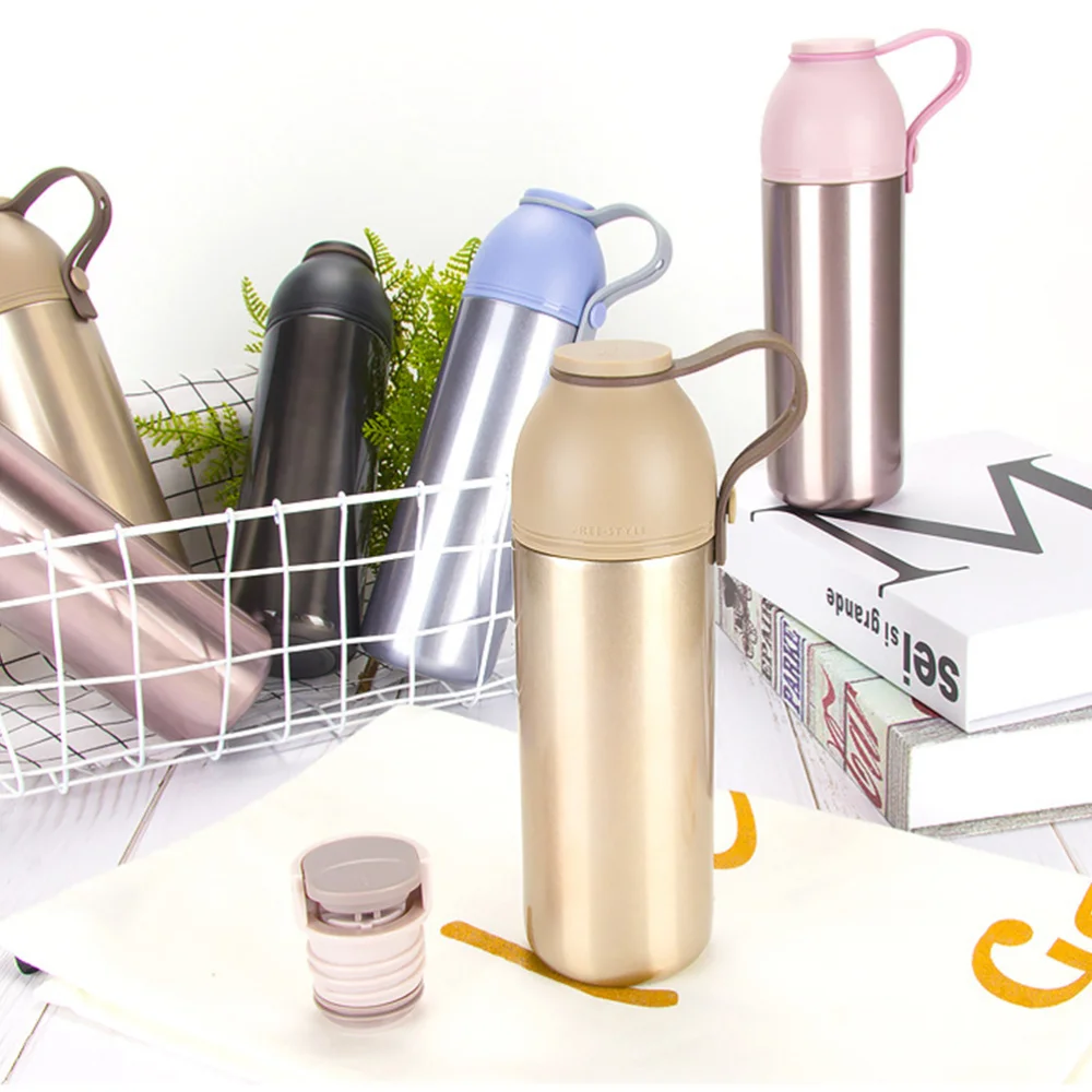 1 шт. 450 мл Портативный 304 Нержавеющая сталь двойной Слои вакуумной изоляцией