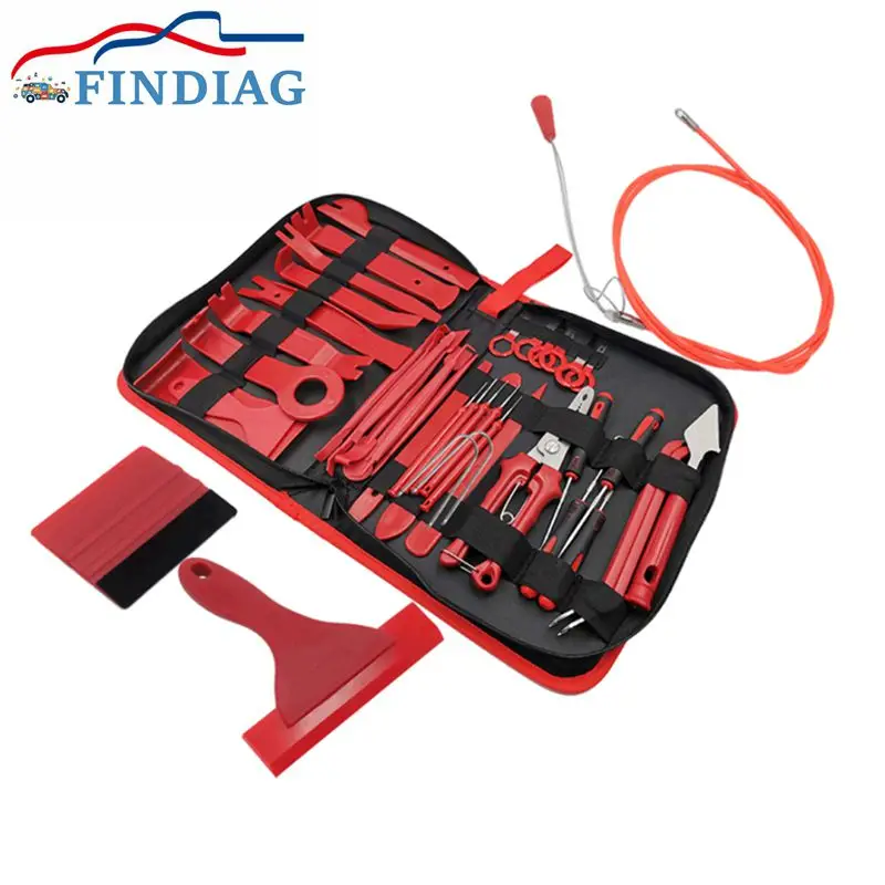 

82pcs/lot Most Complete Car Styling Audio Door Removal Tool Radio Panel Trim Hook Pick Set Film Terminal Pin Needle Retractor