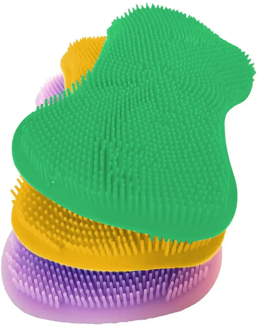 

Silicone sponge dish, cleaning dish sponge, kitchen utensils, 3 scrub sponges, used for tableware, kitchen sponge, washing brush