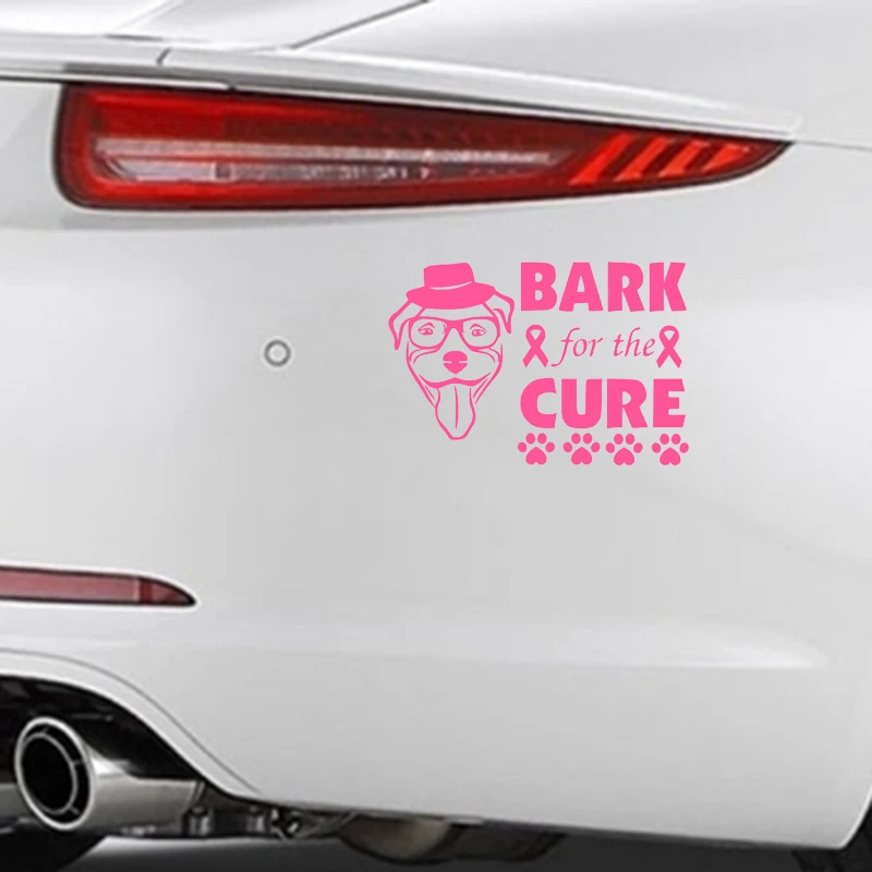 

16*10.6cm Bark For the Cure Breast Cancer Awareness Vinyl Window Car Decal Car Accessories Car Decor