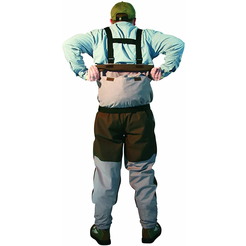 

3-Layer Nylon WM14 Waterproof Stocking Foot Fly Fishing Chest Waders Pant for Men and Women with Phone Case Neoprene Sock