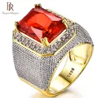 Bague Ringen, роскошное кольцо из стерлингового серебра 100% пробы с прямоугольным рубиновым драгоценным камнем, серебряное кольцо Шарм, мужские ювелирные изделия, вечерние, подарок, оптовая продажа