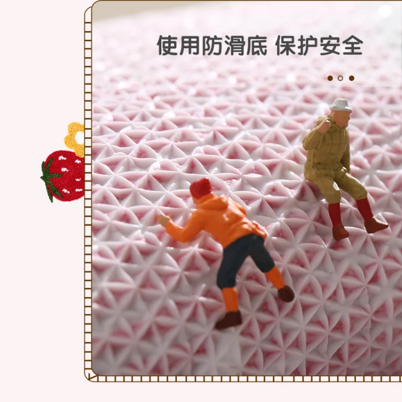 toilet absorbent mat nonslip bathroom bath rugs bedroom doormat lovely cartoon strawberries pink flooring decor outdoor door mat free global shipping