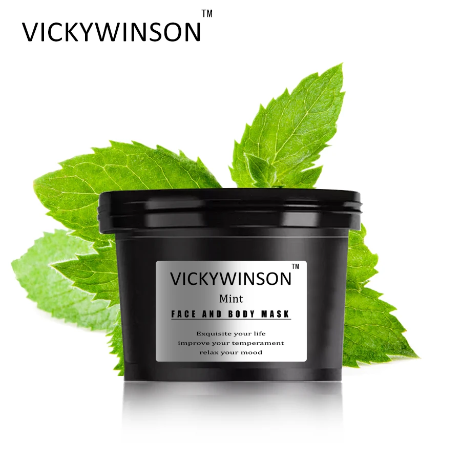 Мятный скраб крем VICKYWINSON 50 г для тела Глубокая очистка отшелушивание отбеливание