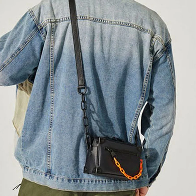 Небольшой площади сумки для женщин Модный Роскошный чехол сумка цепочка унисекс