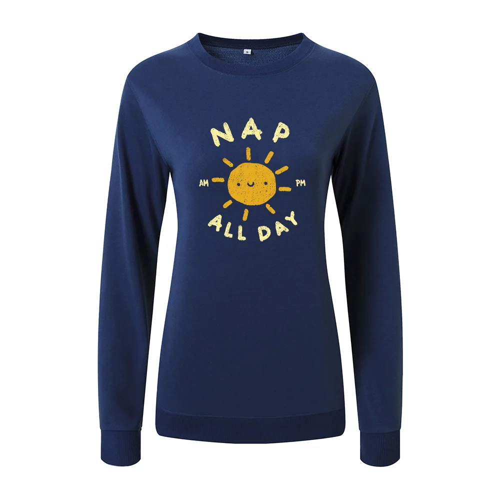 

Women Hoodies Sweatshirts Tops Female Casual Pullovers Letter Nap Print Sweatshirt Spring Autumn Hoodie Pullover Clothes