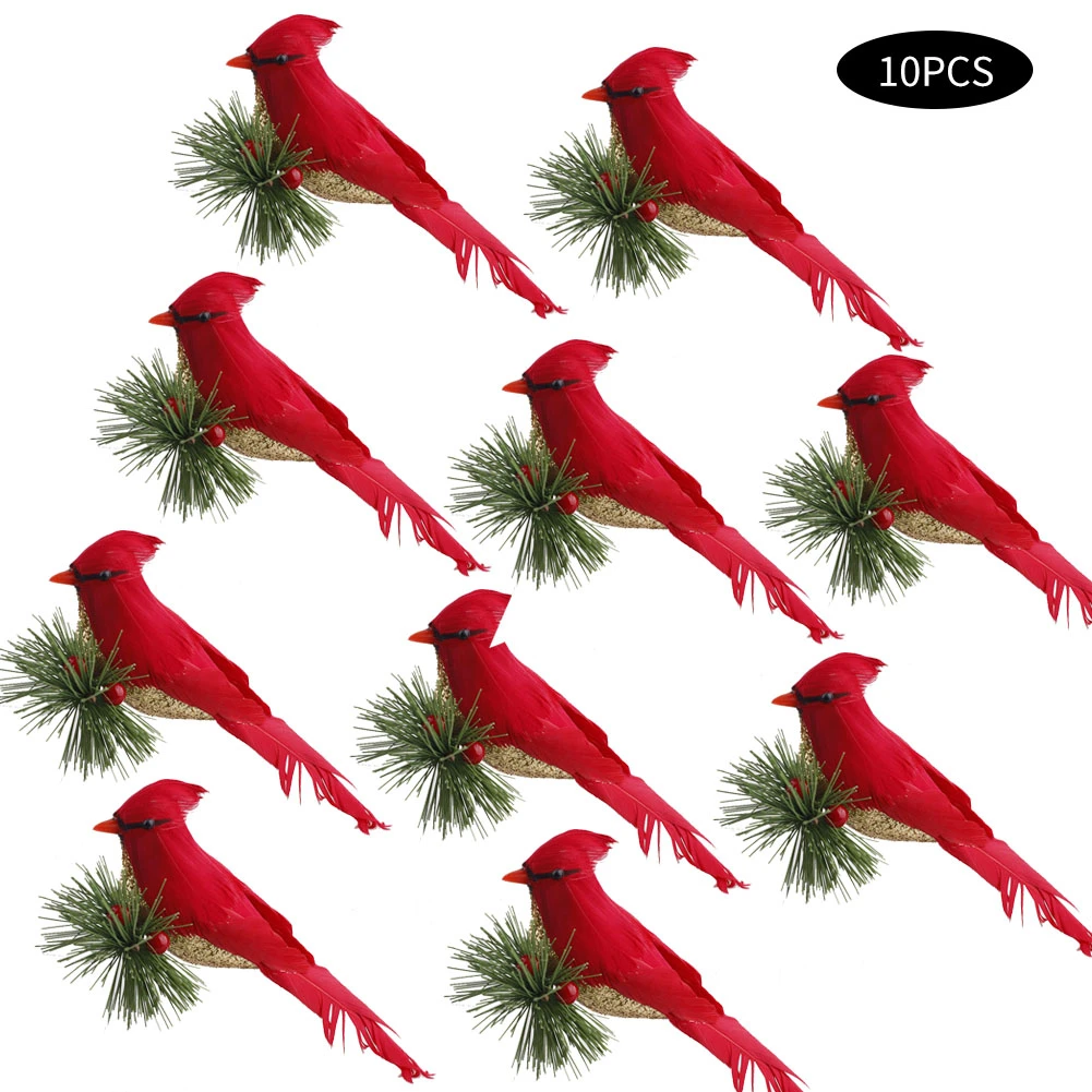 

Artificial Feathered Birds Artificial Craft Birds for Garden Parties Lawn Decor Home Ornament For Xmas Tree Party Decor