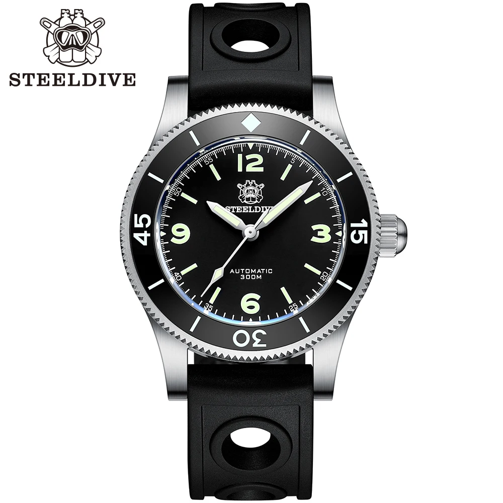 Часы мужские механические STEELDIVE sdfrp Япония Seiko-NH35A Movt с автоматической