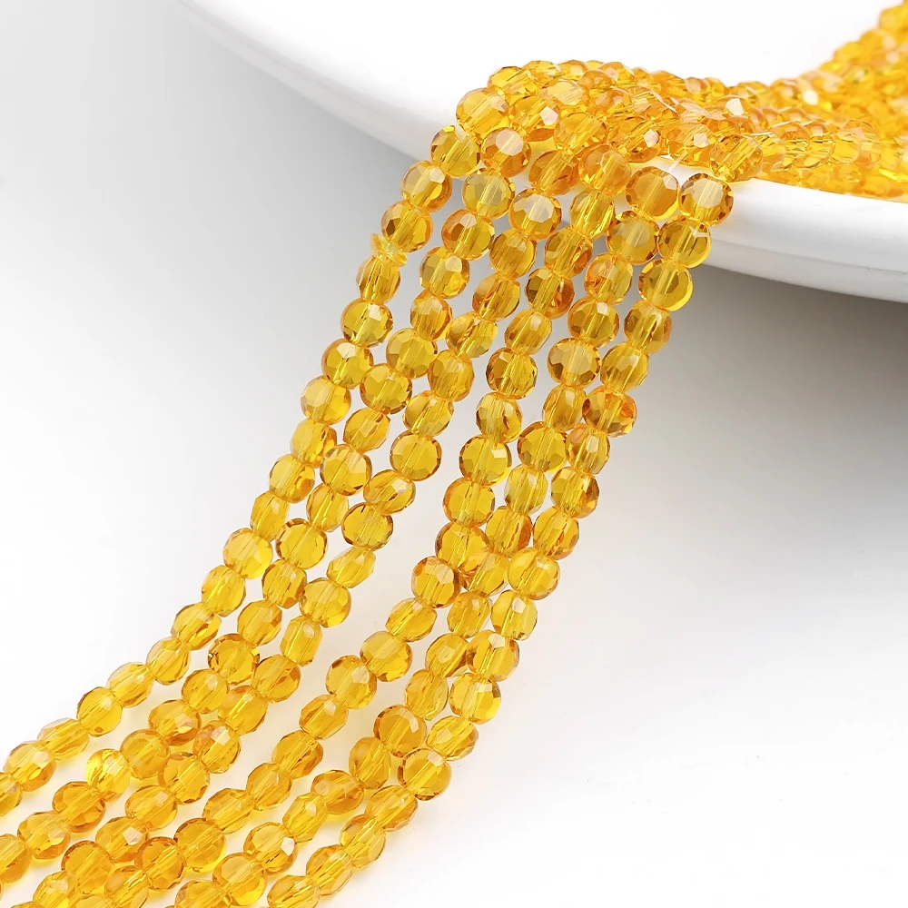 Прозрачные цветные чешские стеклянные плоские бусины красные 6 мм Кристальные