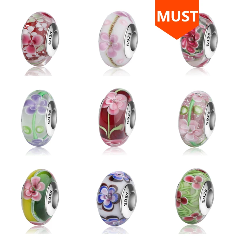 SG Aliexpress бусины из муранского стекла Стерлинговое Серебро 925 пробы сделай сам