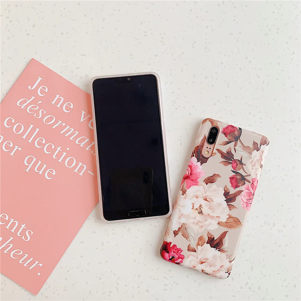 FLYKYLIN чехол для телефона в стиле ретро с цветами и банановым листом Huawei P40 P30 P20 Mate 30