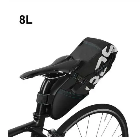 Многоцветный ROSWHEEL 131414 велосипедная подседельная Сумка велосипедная MTB Дорожная задняя Упаковка водонепроницаемый Выдвижная 8L 10L - Цвет: Многоцветный