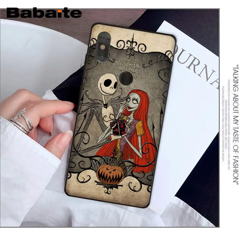 Babaite Кошмар перед Рождеством черный чехол для телефона красный mi 5 plus Note 5 Note 4 4X Xiaomi mi 6 8 8SE мобильный чехол