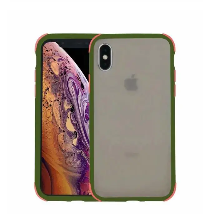 2 в 1 силиконовый чехол для телефона для iphone 11 11pro max 7 7plus 6 6s plus XS MAX XR X Capa простой чехол для iphone 8 чехол - Цвет: Серый