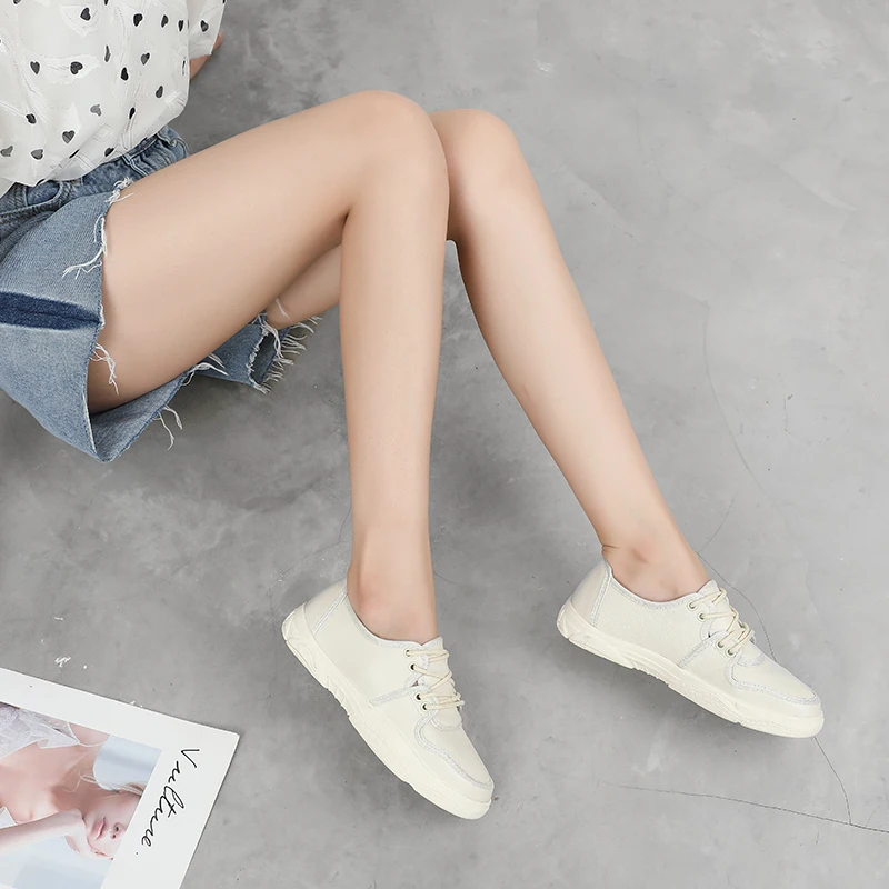 Женские кроссовки дышащие на шнуровке повседневные белые 932574 лето 2020|Обувь без