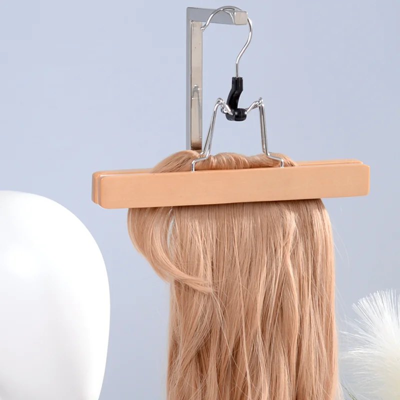 

Simple high-grade solid wood skirt pants rack wig clip multi-function storage clip non-slip seamless clothes hanging LX11303