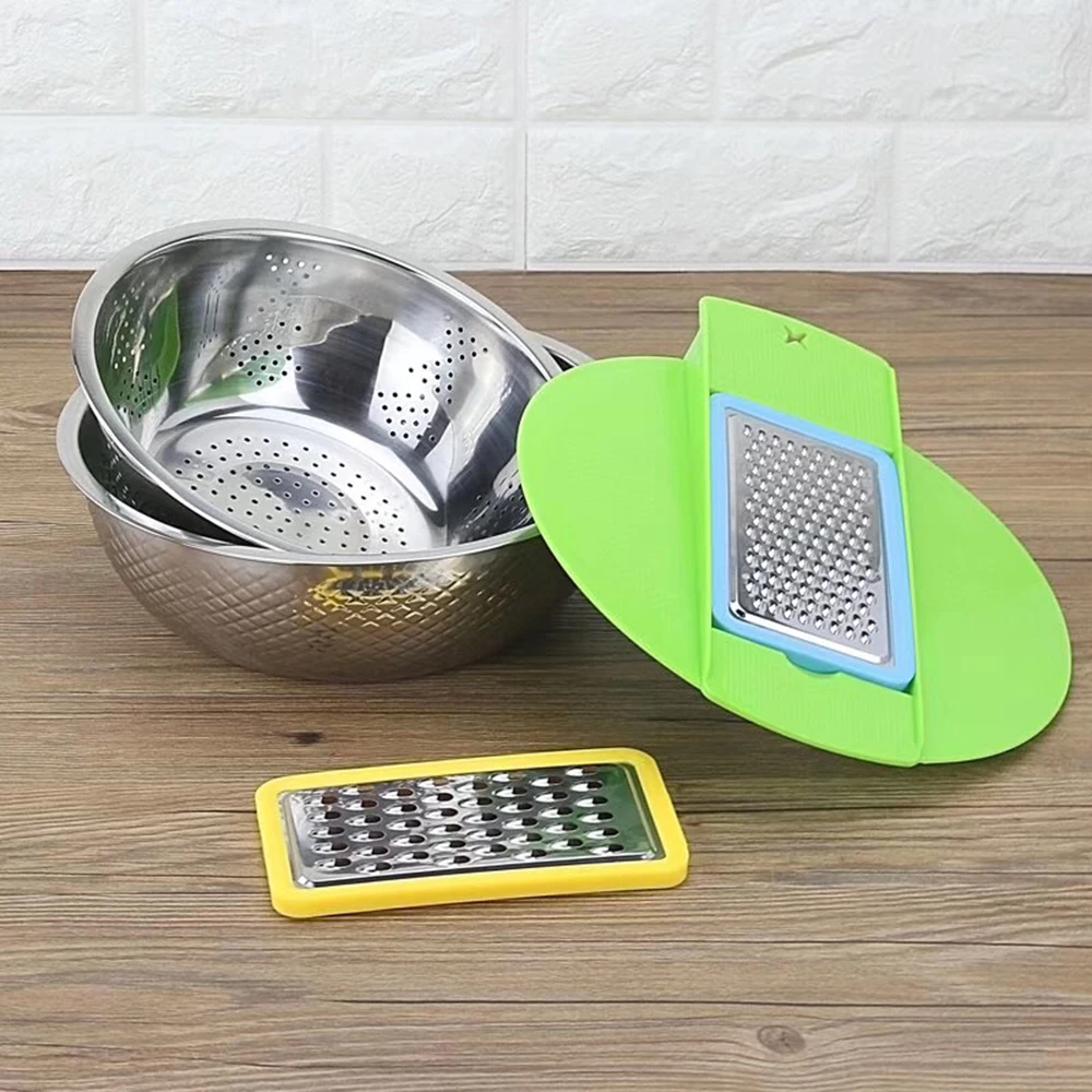 Набор из 5 нержавеющая сталь средство для мытья риса сливная корзина смешивания