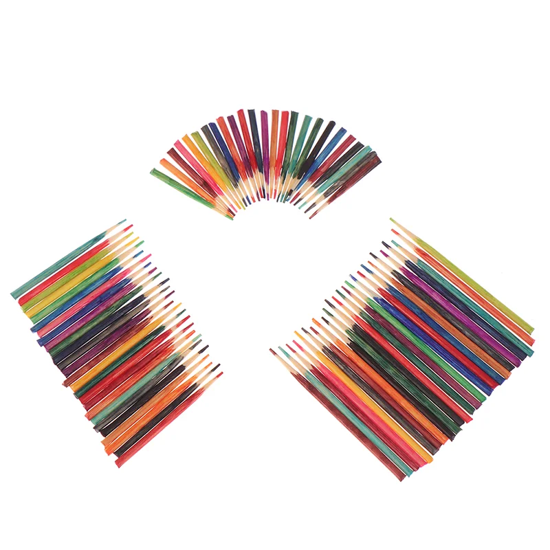 

25 шт./компл. 1:12 миниатюрный цветной карандаш-кисть для кукольного домика, модель карандаша для украшения кукольного домика