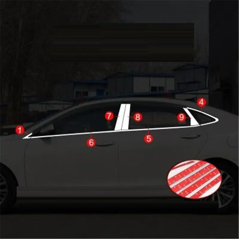 Оконные Внешние Декоративные Хромированные автомобильные аксессуары для