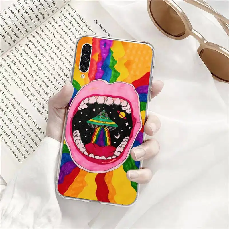 

Aesthetics Cartoon alien space Phone Transparent Samsung s9 s10 s20 Huawei honor P20 P30 P40 xiaomi note mi 8 9 pro lite plus