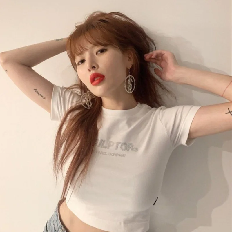 SHIFEEL новые модные острые европейские стразы большие круглые серьги-клипсы в