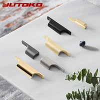 yutoko modern gold black kitchen handle drawer knobs cabinet pulls closet dresser wardrobe furniture handle door hardware