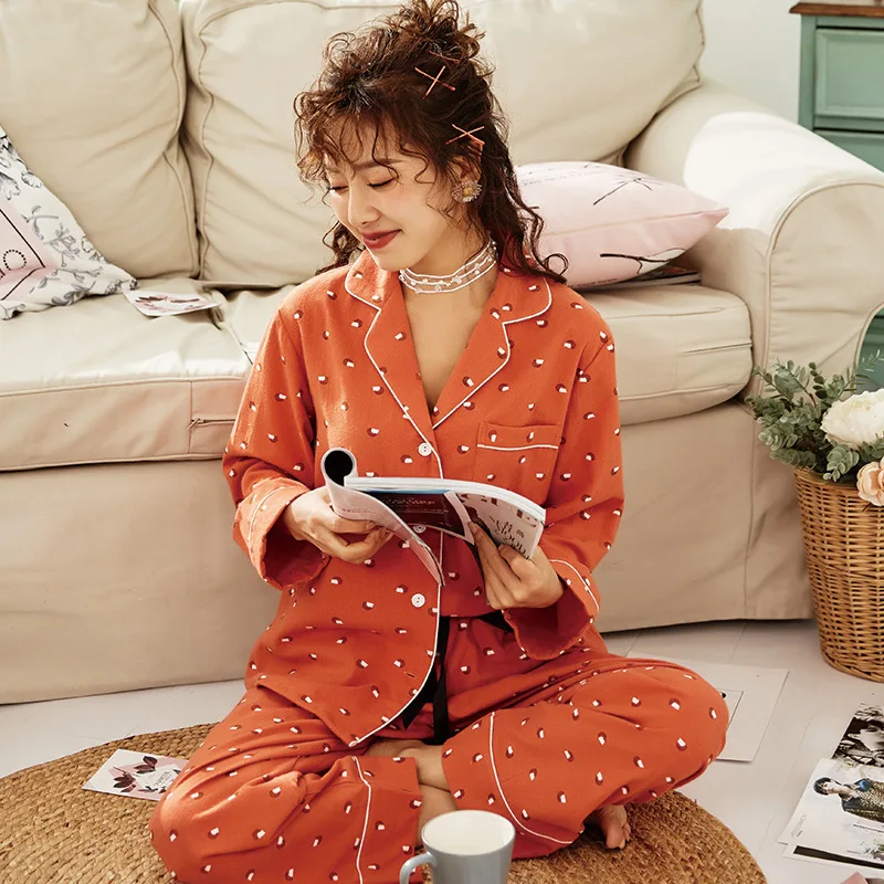 Smmoloa женские зимние Цветочные с длинными рукавами хлопковые пижамы |