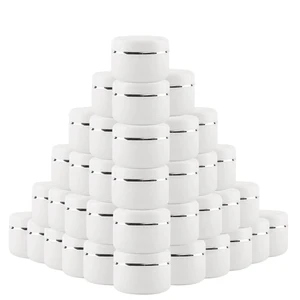 30 шт. 20 г баночка для крема белый Пластик контейнер для макияжа, образец ПП футляр для косметики, пустые маска канистра бутылки многоразового использования