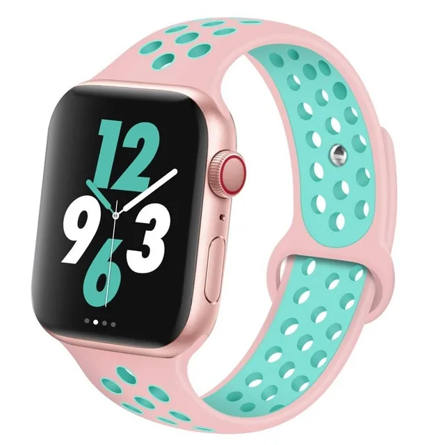 Ремешок силиконовый для Apple Watch band 40 мм 44 38 42 аксессуары смарт-часов correas iWatch 3 4 5 6 se