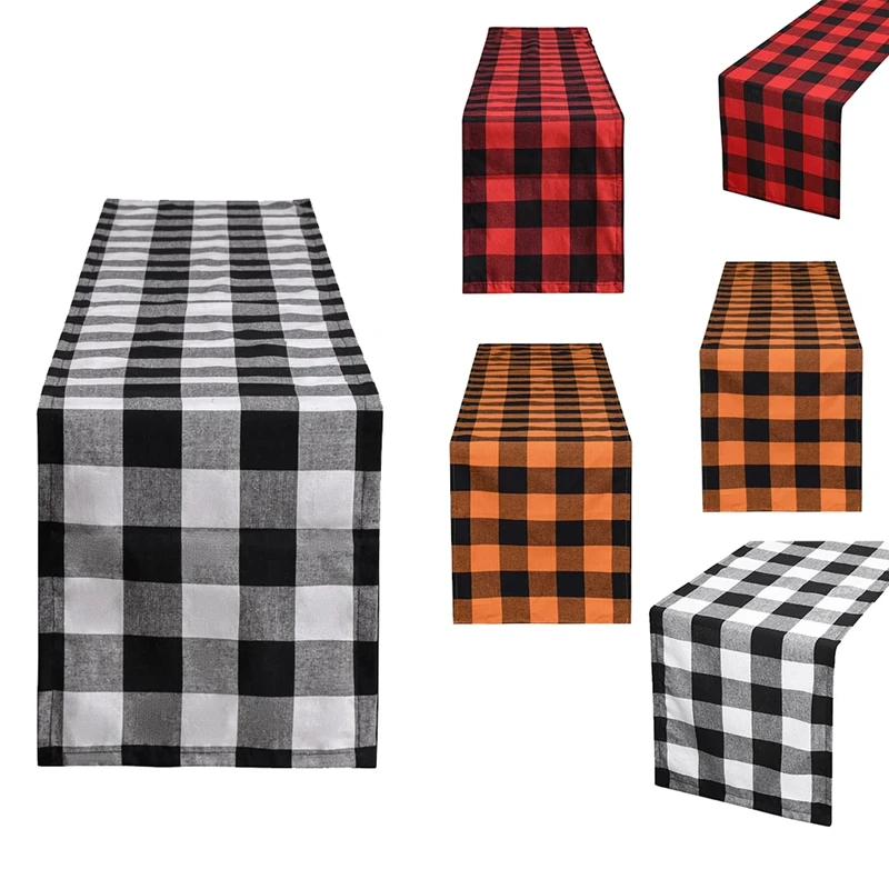 

Клетчатая скатерть Buffalo Check, настольная скатерть для вечерние ринки, рождественских мероприятий, домашний декор