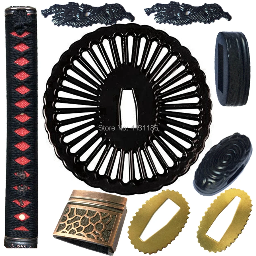 Набор японского самурайского меча катана/Wakizashi/Tanto DIY фурнитура красивый черный